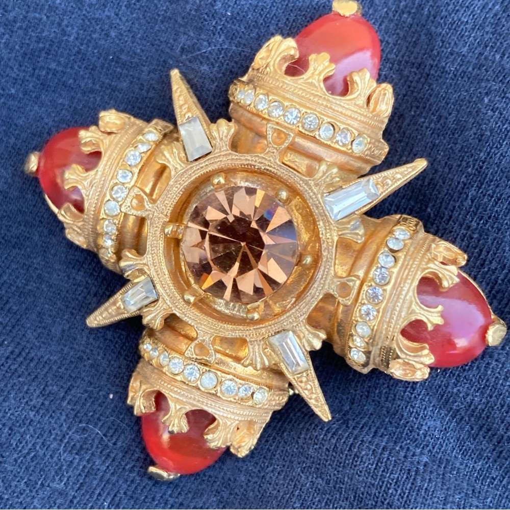 Benedikt NY Vintage Cross Brooch Pin